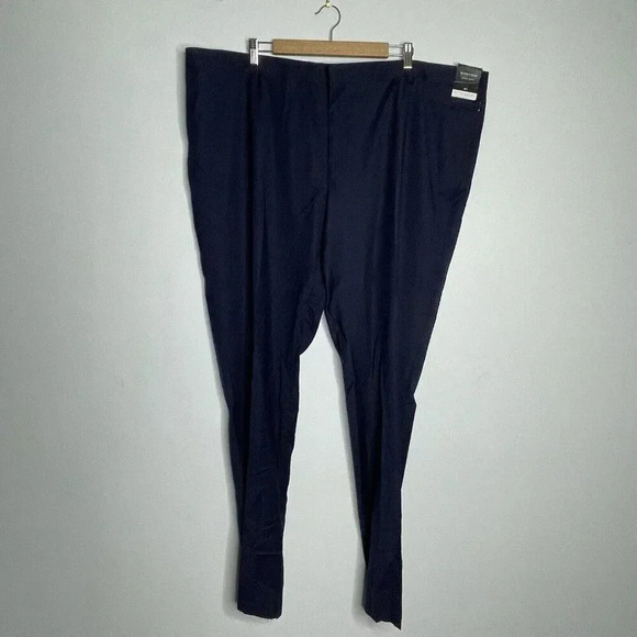NEW WT NORDSTROM DRESS PANTS SIZE 48 POLYESTER Tech smart Blue UnHemmed - Picture 1 of 12